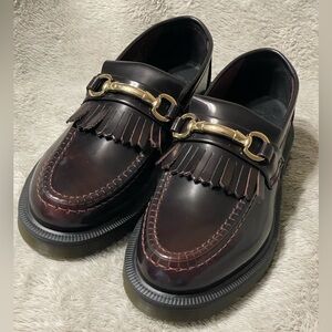 Dr. Martens Adrian Snaffle Kiltie Loafer Oxblood, US 5M 6USL Smooth Leather New